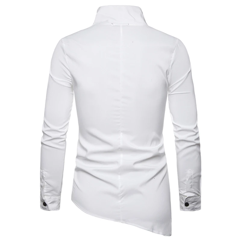 Muslim-clothing 4 Color Shirt Saudi Arabia Top Muslim Dress Man Asymmetry Oblique Placket Heap Lead Long Sleeve Dc80 | Тематическая