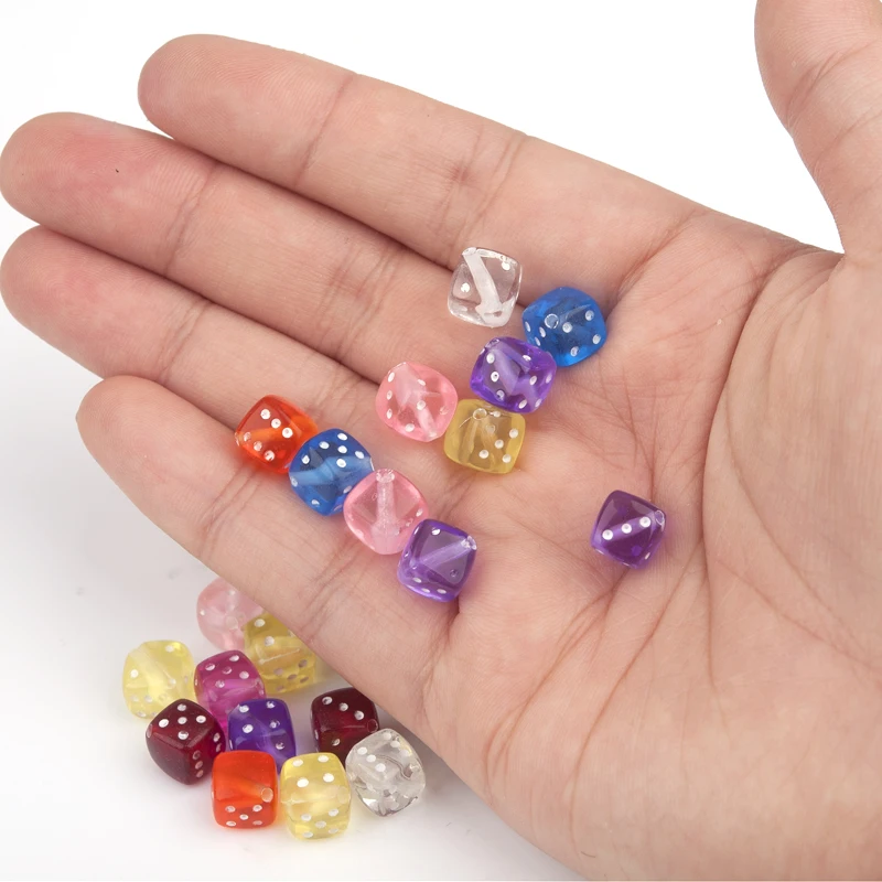 DoreenBeads разноцветные акриловые бусины игральные кости в случайном порядке