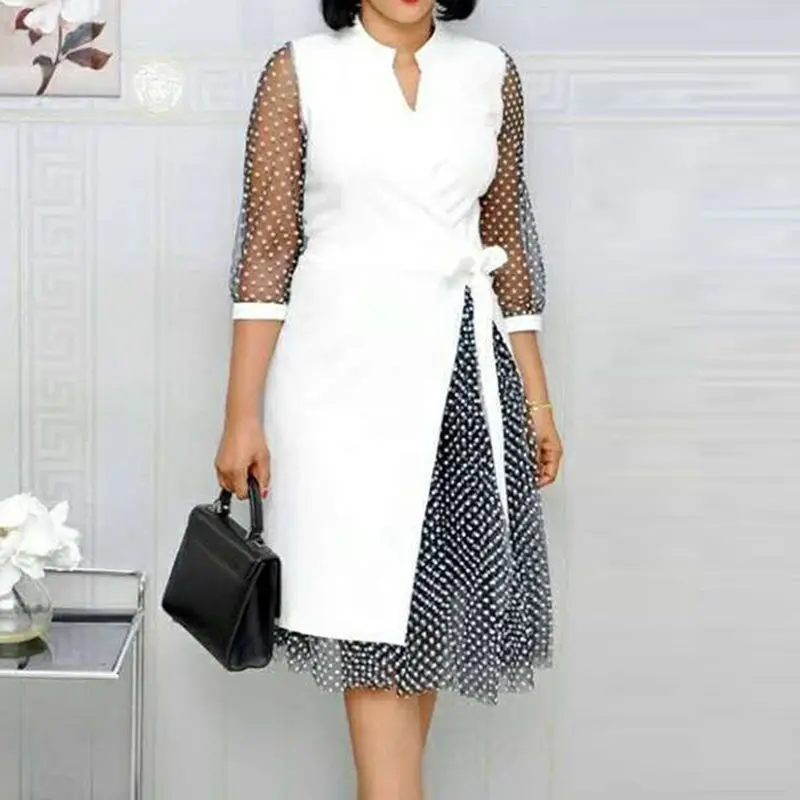 В африканском стиле с кружевными оборками сексуальный глубокий v образный вырез