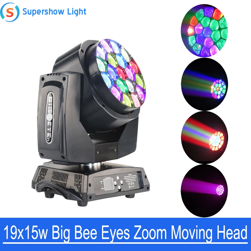 Supershow Bee Eye 19x15w RGBW глаза пчел Big DMX движущаяся головсветильник с зумом головка