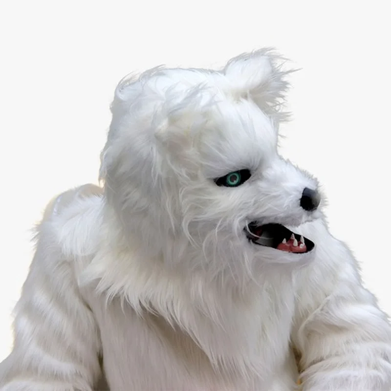 Fursuit Fox Mascot Costume Long Plush Hair Animatronic Mouth Carnival Halloween | Тематическая одежда и униформа