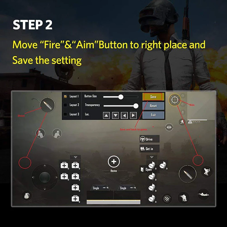 Джойстик для джойстика PUBG Joypad Trigger Fire Button Aim L1 R1 Key L1R1 Shooter контроллер для PUBG игра для мобильного телефона Pad