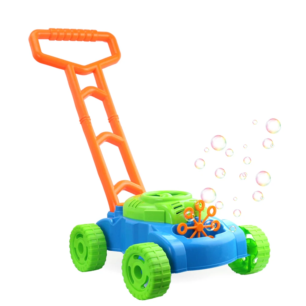 

ELectronic Bubble Mower Walker Bubble Blower Machine With Music Soap Water Bubble Tool Toy Outdoor Game Push Toys For Children