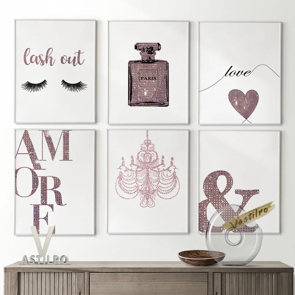 

Beauty Salon Modern Minimalist Art Print Poster Fashion Element Illustration Wall Stickers Canvas Painting Girls Room Home Decor