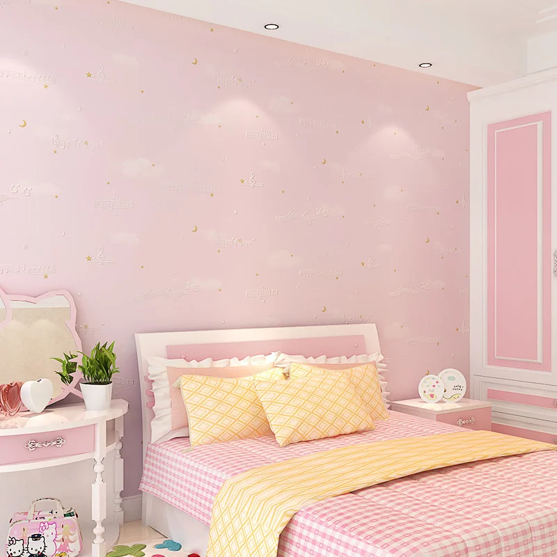 Рулон детских обоев для дома и музыки бумажные нетканые обои синего бежевого