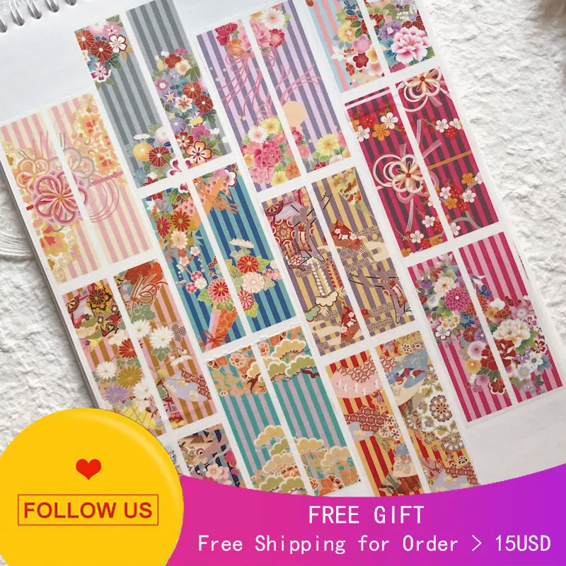 

1 Loop Decorative Adhesive Washi Tape Sample Hundred Pattern Bright Pet Release Paper