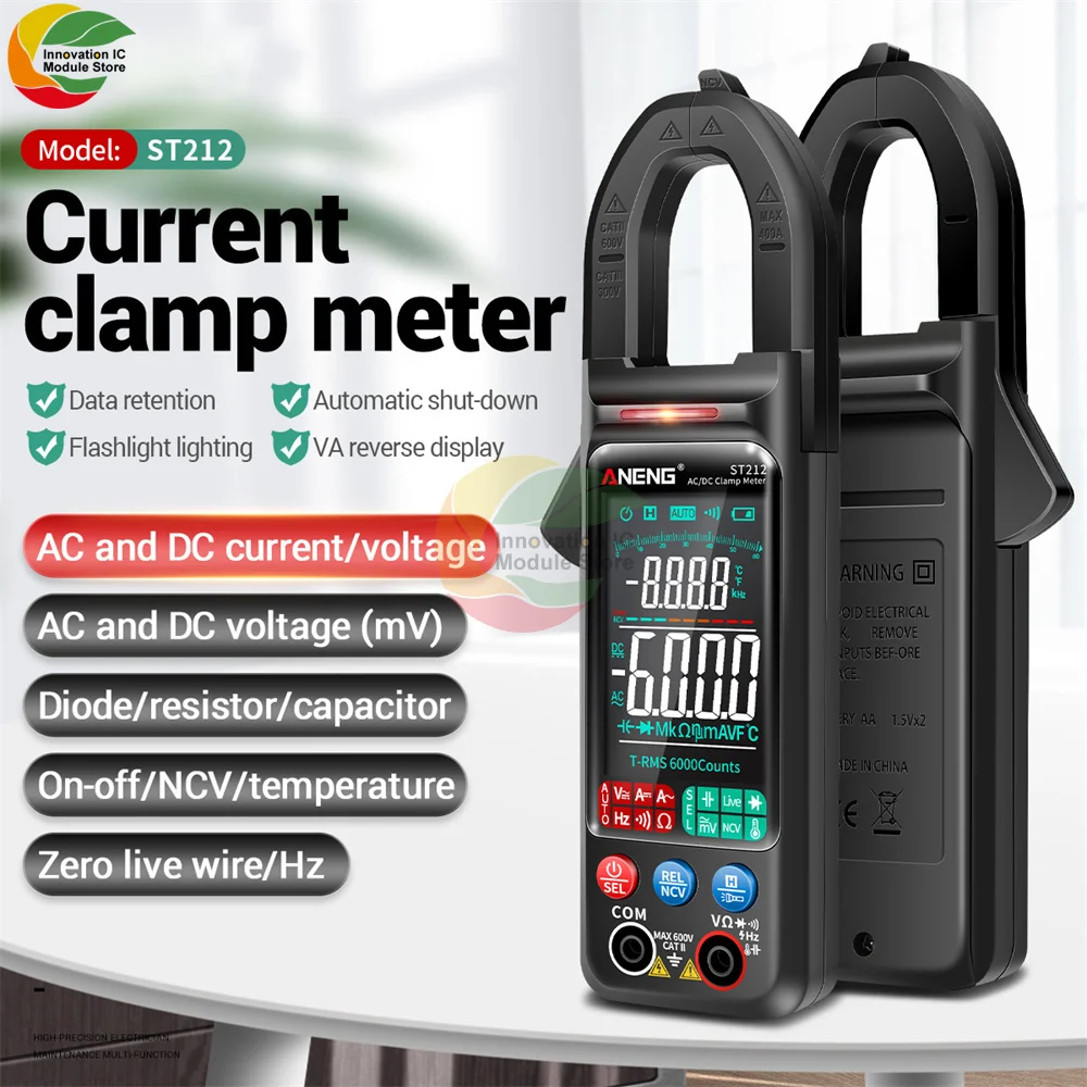 

Цифровой мультиметр ST211 ST212, мультиметр для измерения напряжения и силы тока, 6000 отсчетов