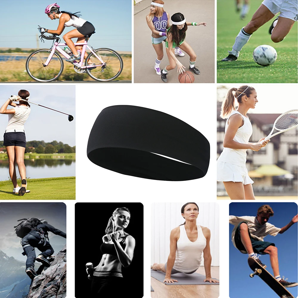 

Breathable Headbands Hair Band Elastic Soft Sweatband Stretch Turban Bicycle Headwear Accessories Hairband Headband Men Women