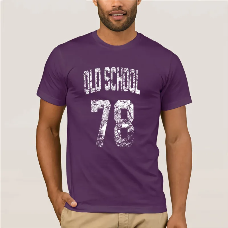 Короткие модная мужская футболка Oldschool 1978 весело гееборчества на день рождения
