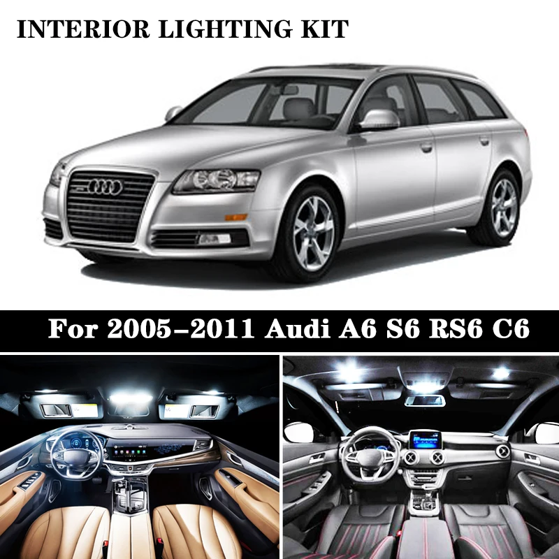 20 шт. X canbus 100% без ошибок для Audi A6 S6 RS6 C6 Avant Wagon светодиодный купольный светильник
