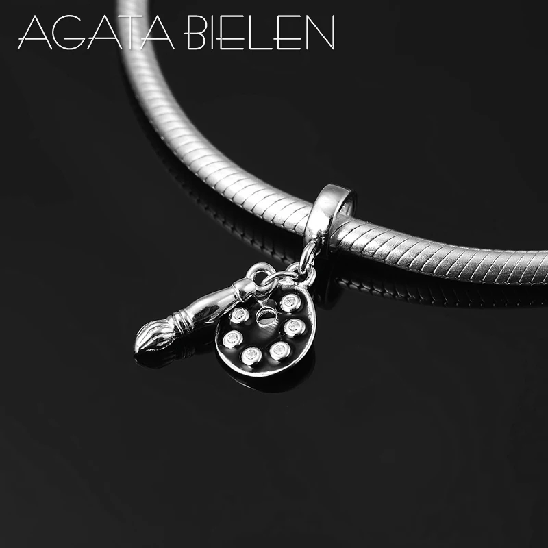 Лидер продаж искусственное серебро DIY кисть и палитра форма 925 пробы Fit