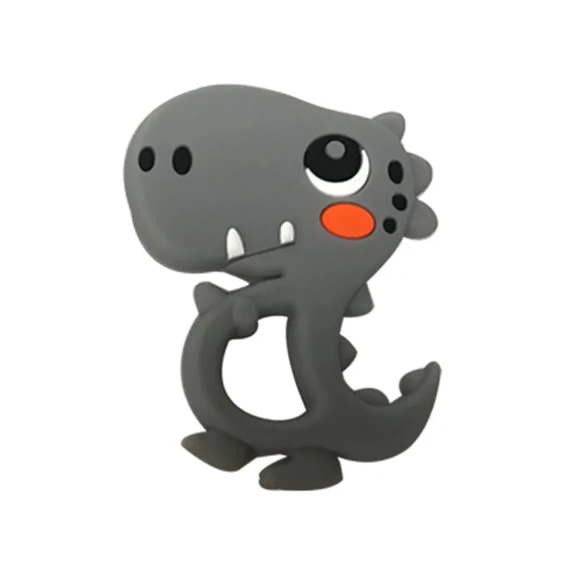 1 шт. Динозавр Детский силиконовый прорезыватель BPA бесплатно животное бисер