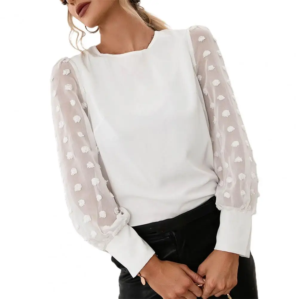 

Casual Women Blouse Casual Patchwork Long-sleeved Fashion Stitching Ladies Shirt Blouse for Dating Wear Female Top