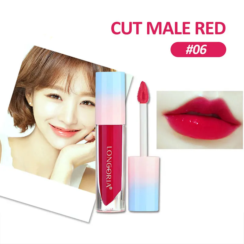 Увлажняющая губная помада ленивая сексуальный стойкий блеск для губ водный гель