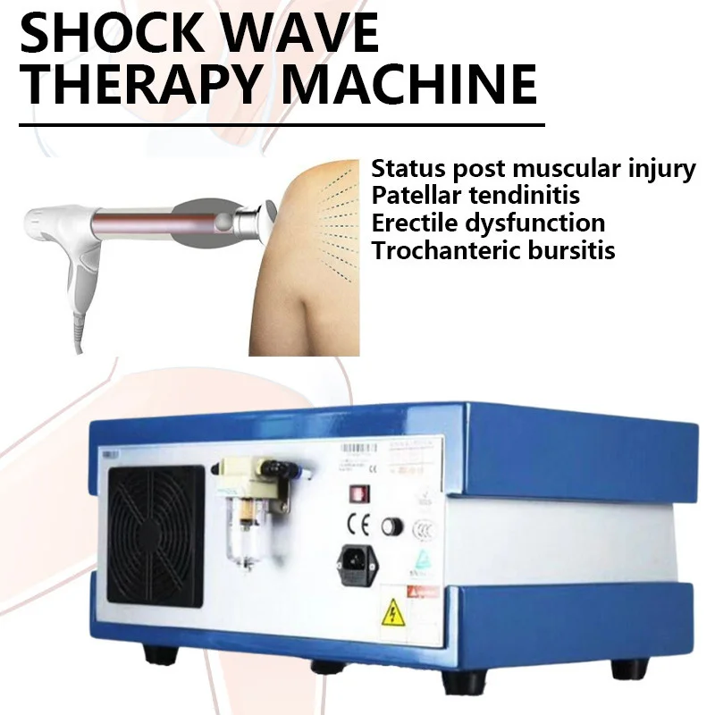 

8 Bar 2000000 Shots Extracorporeal Shockwave Therapy Pneumatic Machine For Ed Pain Relief Body Massage Tendonitis Shoulder