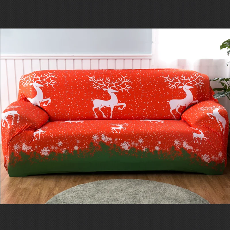 Merry Christmas чехол для дивана плотный обертывание все включено эластичный на диван