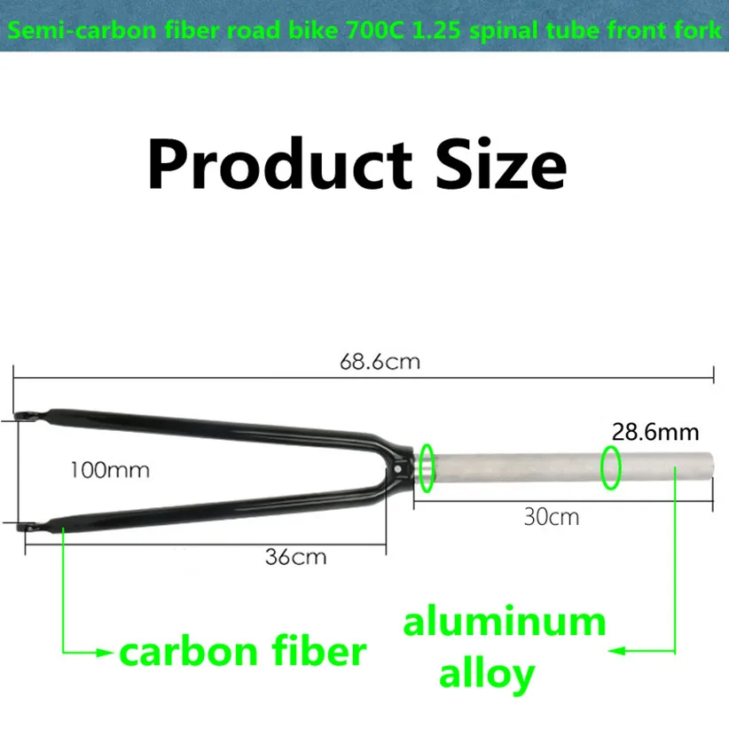 Шоссейный велосипед 1 25 спинномозговая труба передняя вилка из углеродного