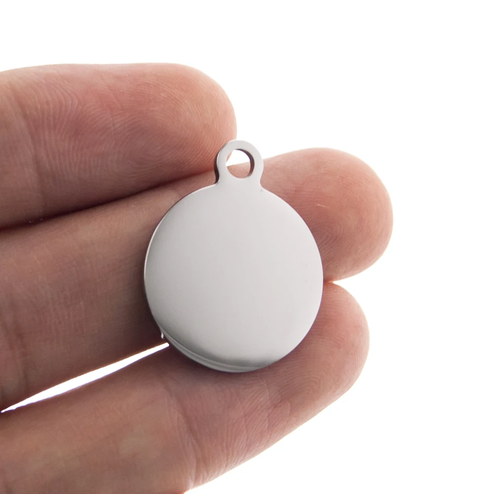 Круглые дисковые зеркальные Подвески Risul из нержавеющей стали 10 шт.|circle pendant|charm