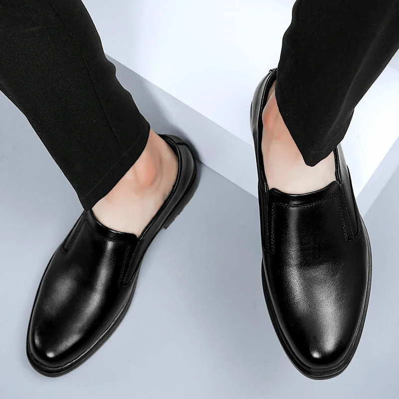 

Mens dress shoes leather for man formal business work male men's oxford flats wedding party dress shoes big size 49