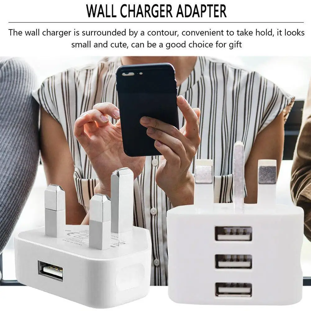 

Universal 1/2/3-Port USB UK Plug 3 Pin Wall Charger Adapter with 1/2/3 USB Ports Travel Charger Charging for Phone X Samsun Y9O7