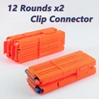 12-круглый зажим для перезарядки для Nerf, аксессуары с зажимами, соединитель для Nerf, пули для заправки игрушечного пистолета, боевое снаряжение для мальчиков Вечерние