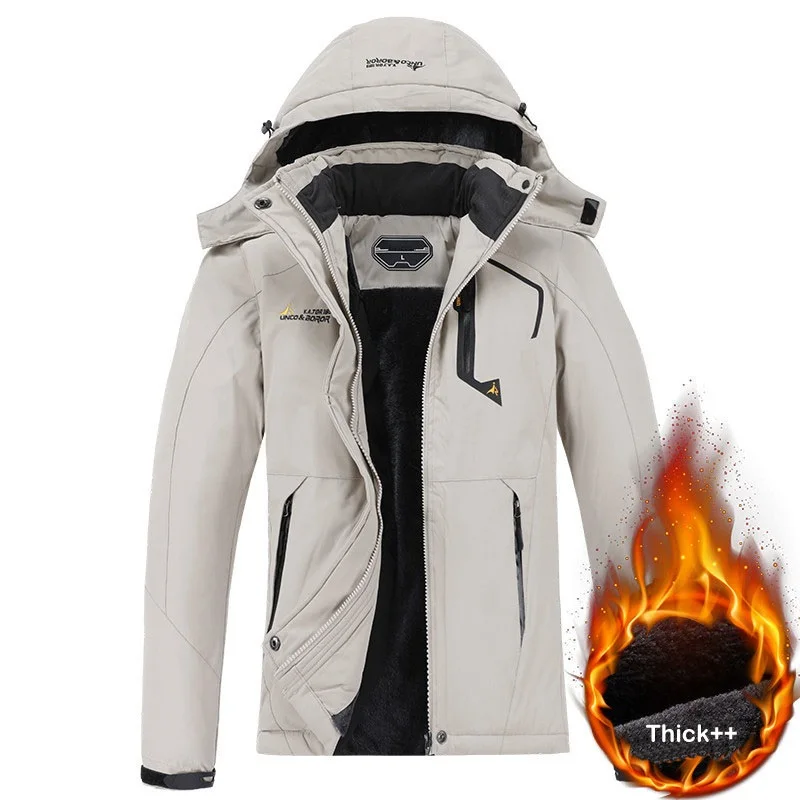 Women Khaki Зимняя водонепроницаемая куртка, Женская флисовая ветровка, непромокаемая флисовая уличная спортивная теплая куртка для кемпинга, походов, лыжного туризма - Цвет: Women Khaki