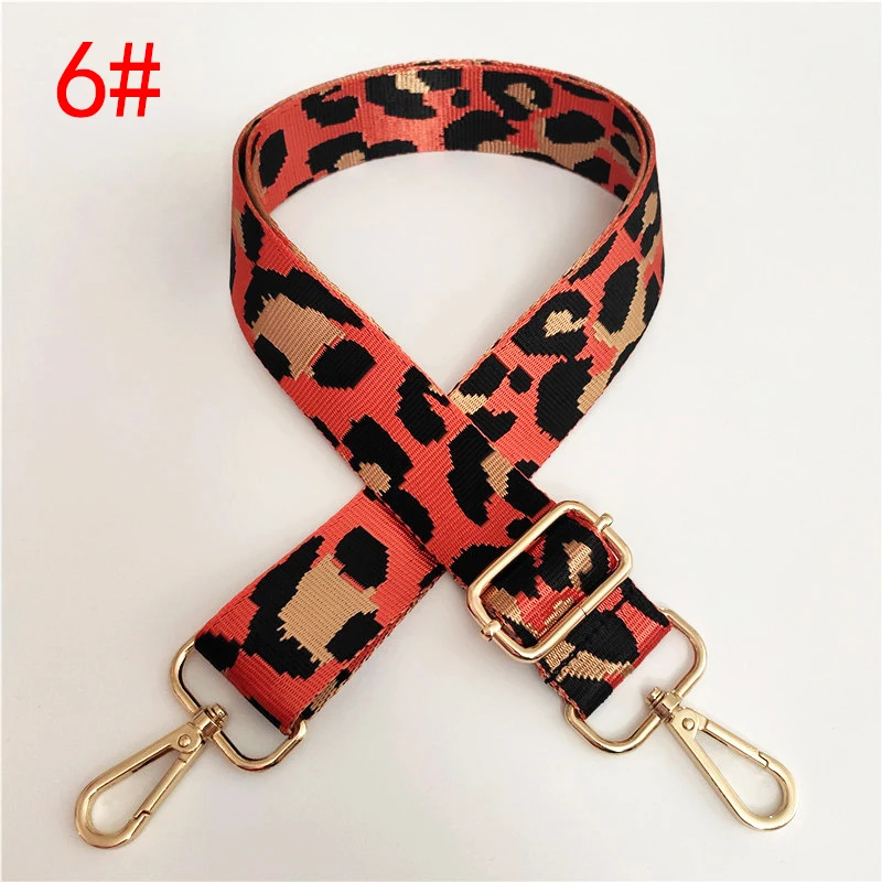 

Fashion DIY Handbags Women Leopard Print Wide 3.8Cm Crossbody Nylon Bag Strap
