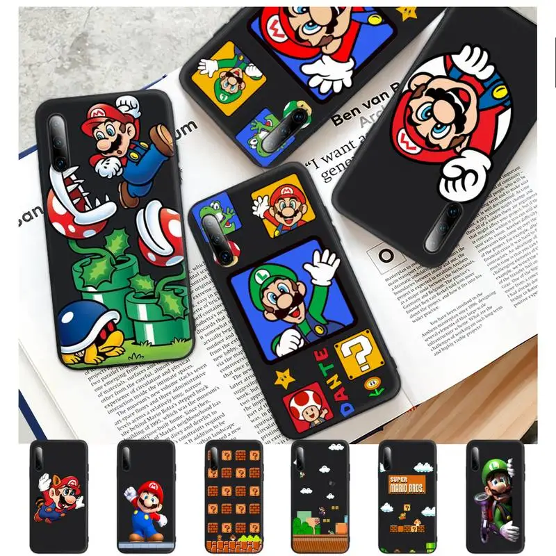 Большая Акция супер Марио черный резиновый мобильный телефон чехол для Samsung