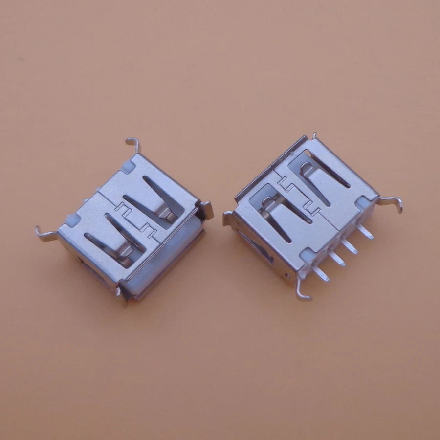 100 шт. гнездовой USB-разъем PCB штекер USB типа A вертикальный разъем 180 градусов