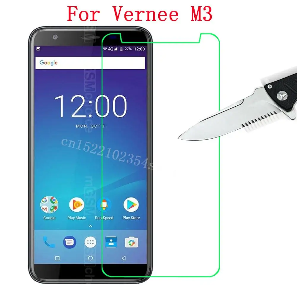 For Vernee M3 M5 Tempered Glass for Front Protective Screen Protector Transparent Film M 3 5 | Мобильные телефоны и