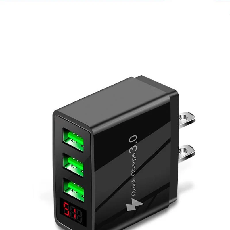 

5v3.1a Digital Charger 3usb Digital Display Fast Charging Charger Smart Phone Charging Plug Cross-Border Hot