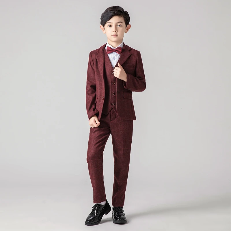 

Комплект одежды для мальчиков из блейзера, жилета, брюк и рубашки