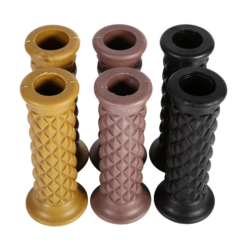 

1 Pair 22mm Universal Rubber Motorcycle Handlebar Grips Bar End Hot Black durable corrosion resistant low temperature resistant
