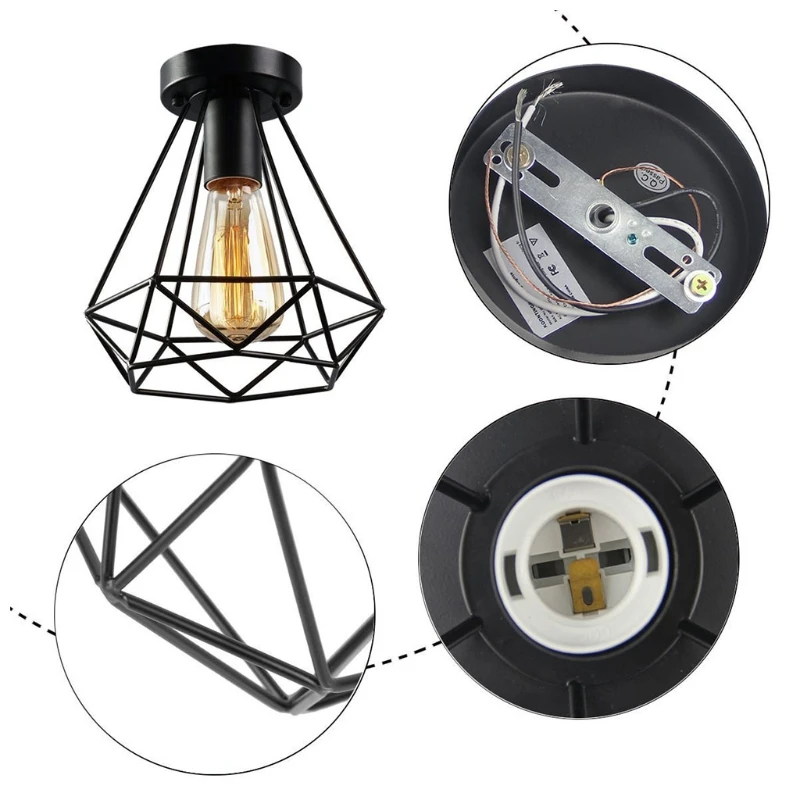 Фермерский подвесной светильник черный потолочный для спальни кухни острова