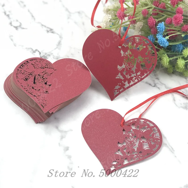 50 шт. декоративные открытки с принтом в виде сердца|Открытки и приглашения| |