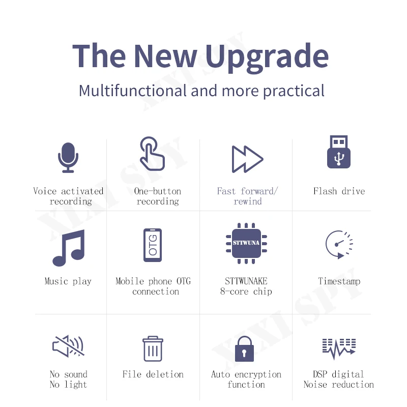 Диктофон миниатюрный диктофон с активацией запись звука крест скрытая шпион
