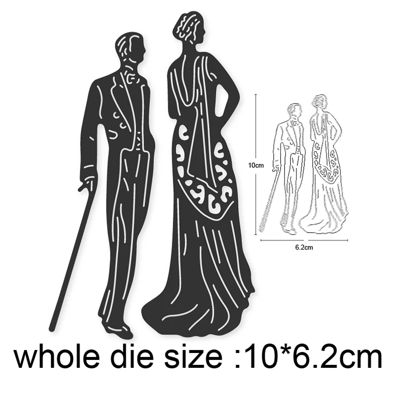 

metal cutting dies cut die mold couple Women Scrapbook paper craft knife mould blade punch stencils dies