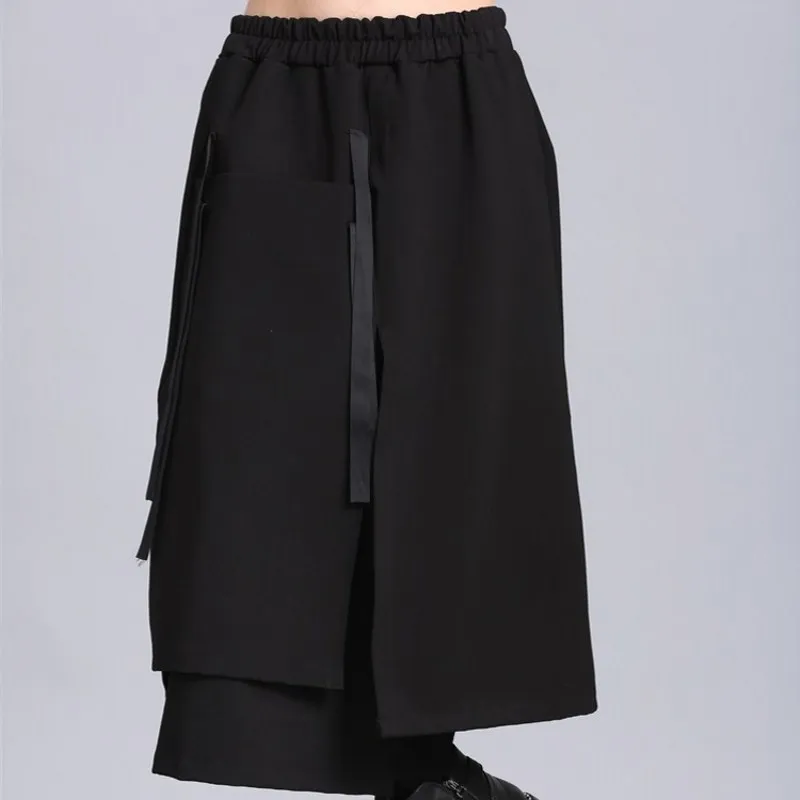 Европейские осенние женские прямые юбки с высокой талией однотонные свободные