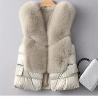 2021 new winter coat womens fashion cotton coat female faux fur short gilet women artificial fur vest jacket for ladies y34