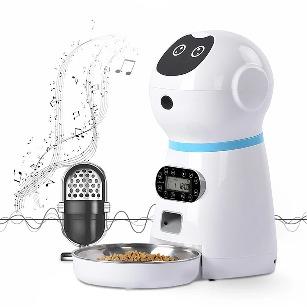 3.5л автоматический питатель для домашних животных умный дозатор еды кошек и