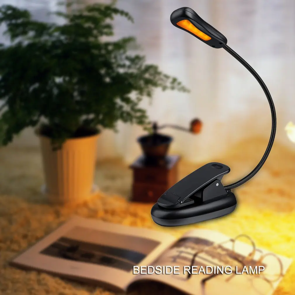 

Новый светильник для книги, светодиодный перезаряжаемый USB мини-светильник на клипсе, Настольный светильник, гибкий ночник, лампа для чтени...