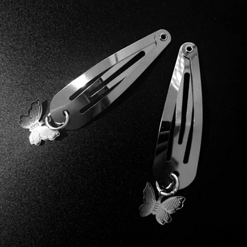 

X4YC Metal Snap Hair Clips Retro Gothic Hairpin with Pendant for Girls Hair Accessories Hair Style Making Salon Supplies