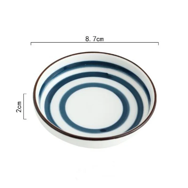

Creative Japanese Style Hand Painted Ceramic Tableware Round Soy Sauce Dish Seasoning Plate Snack Plate Kitchen Dinnerware