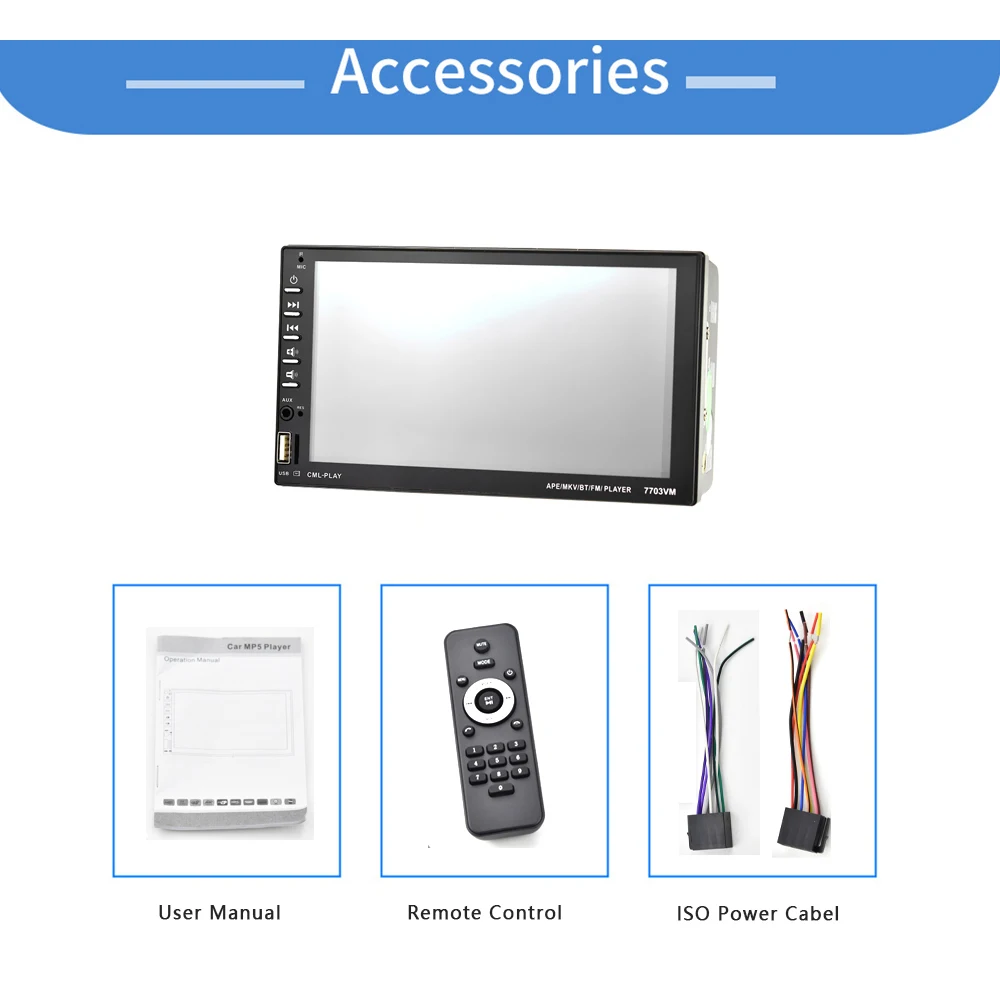 2din Podofo автомобильное радио 7 &quotсенсорный экран мультимедиа авторадио DVD Bluetooth ISO