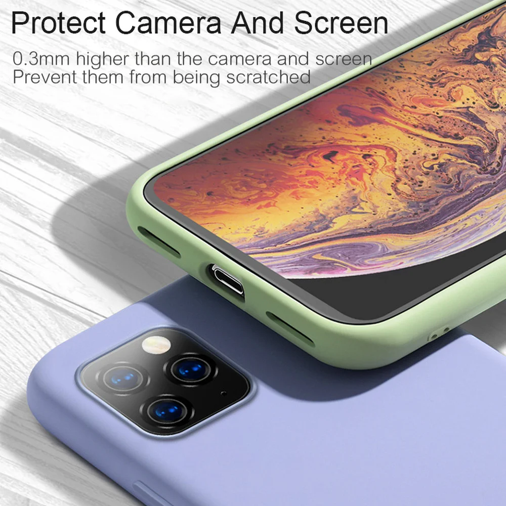 Тонкий мягкий чехол для iPhone 11 Pro 7 8 6 6s Plus, жидкий силиконовый чехол, карамельный цвет, чехол для iPhone X Xs 11 Pro Max XR
