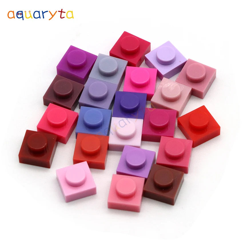 Конструктор Aquaryta сделай сам 550 деталей красная и фиолетовая серия тонкий 1X1