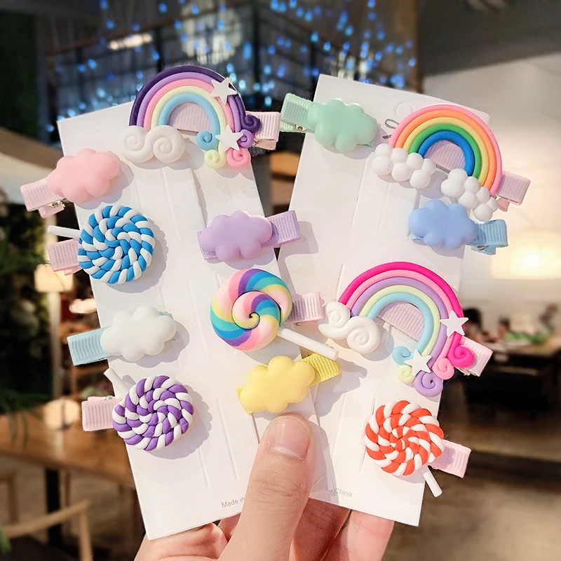 3 шт./компл. радужные заколки для волос аксессуары детей | Аксессуары одежды