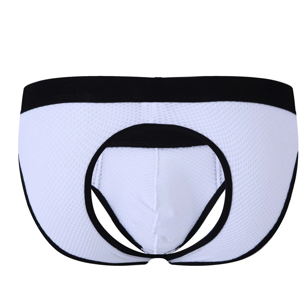 Мужское сексуальное нижнее белье сетка после пустых дышащих брюки со свободной