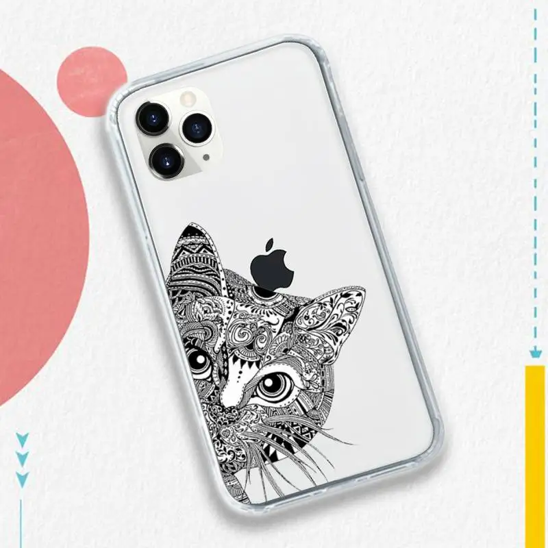 

Animal elephant giraffe Phone Case Transparent soft For iphone 5 5s 5c se 6 6s 7 8 11 12 plus mini x xs xr pro max