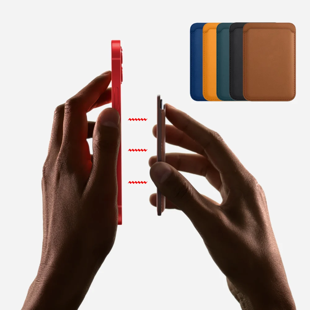 

50pcs/Lot Magnetic Card Bag Wallet Case For Phone 12 Pro Case Luxury Leather Card Holder For Phone 12 Pro Max Mini
